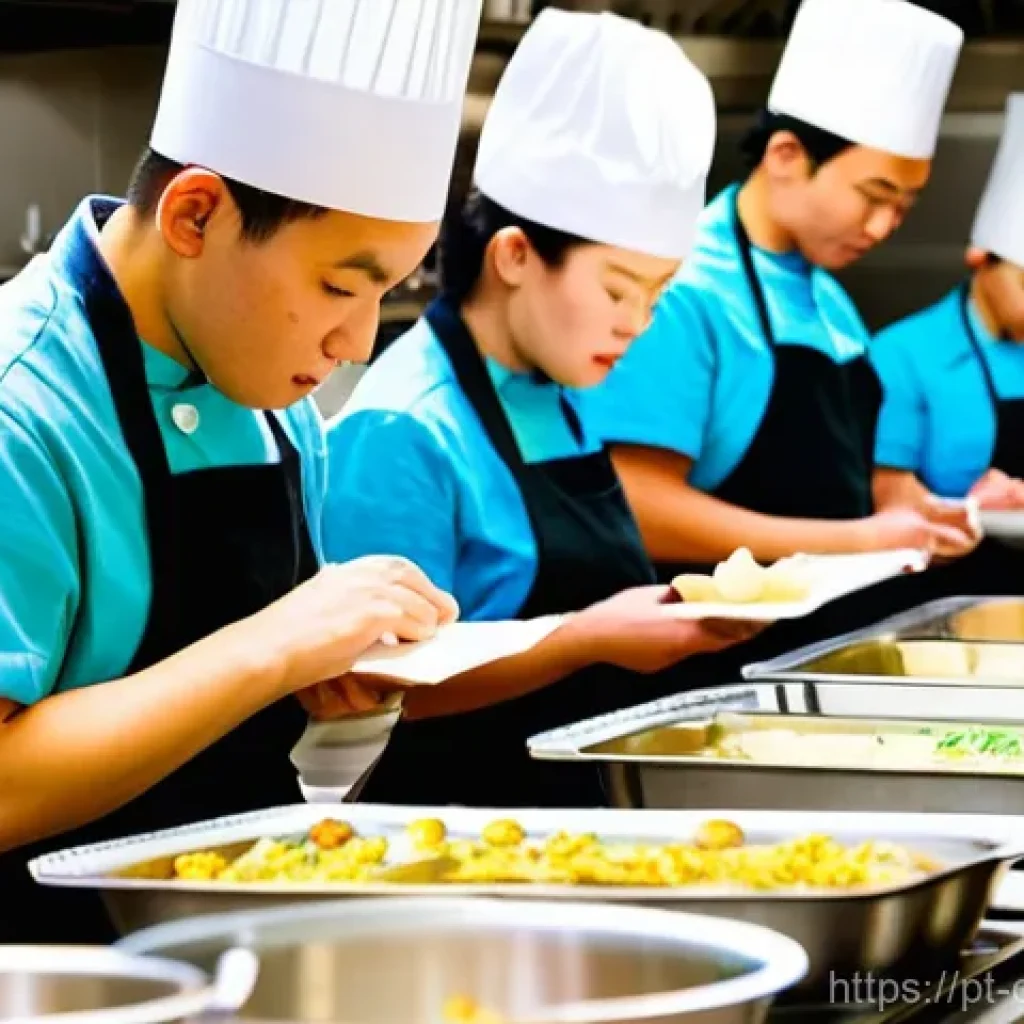 중식조리 자격증과 프랜차이즈 취업 - **Prompt 1: Culinary Skill and Mentorship**
    "A vibrant, brightly lit professional kitchen in a m...