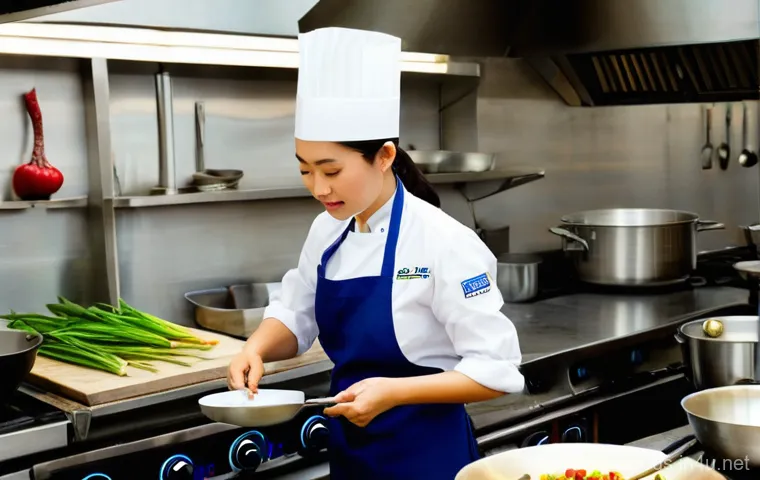 중식조리 자격증과 프랜차이즈 취업 - **Prompt 2: Modern Chinese-Portuguese Fusion Dish**
    "A close-up shot of a beautifully plated, in...