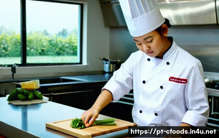 중식조리 자격증 준비생의 하루 - **Prompt 1: The Dawn's Precision Cut**
    "A young, focused culinary student, gender-neutral, in a ...