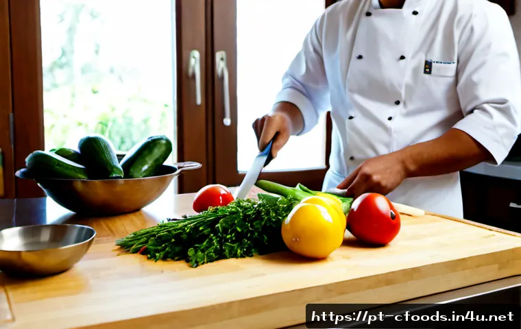 Home 17 중식조리 자격증 실기 연습 팁 - Photorealistic culinary certification practice scene in a clean Portuguese home kitchen, focused adu...